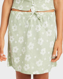 Roxy Blossom Bias Mini Skirt - Sage