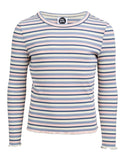 Eve Girl Annie Long Sleeve Rib Top - Blue
