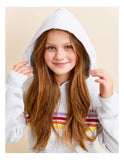 Eve Girl Retro Hoodie - Grey Marle