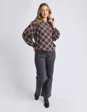Foxwood Edison Check Top - Chocolate Check