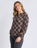 Foxwood Edison Check Top - Chocolate Check