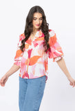 Seeking Lola Graceful Top - Pink Peach