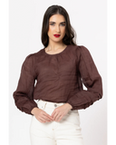 Seeking Lola Milly Top - Chocolate