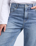 Elm Bessie Barrel Jean -  Mid Blue Wash