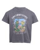 Eve Girl Vintage Desert Little Girls Tee - Charcoal