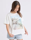 Eve Girl Almafi Coast Tee - Vintage White