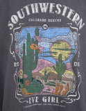 Eve Girl Vintage Desert Girls Tee - Charcoal
