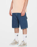 Volcom Labored Denim Utility Short - Indigo Ridge Wash
