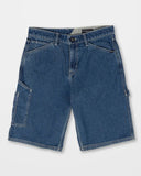 Volcom Labored Denim Utility Short - Indigo Ridge Wash