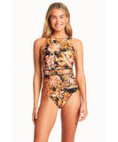 Sea Level Troppica High Neck One Piece - Black