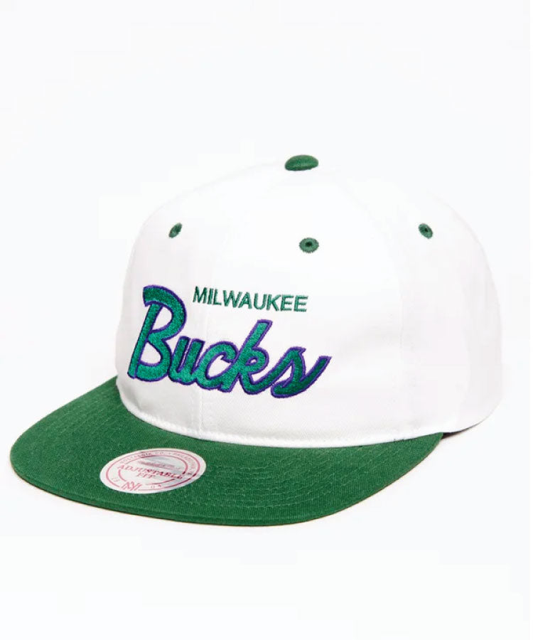 Milwaukee Bucks Script Deadstock Fit Mitchell & Ness NBA