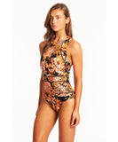 Sea Level Troppica High Neck One Piece - Black