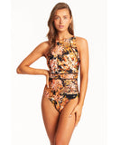 Sea Level Troppica High Neck One Piece - Black