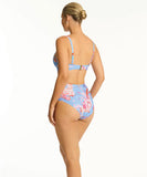 Sea Level Indochine Cross Front Moulded Underwire Bra - Light Blue