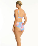 Sea Level Indochine Cross Front Moulded Underwire Bra - Light Blue