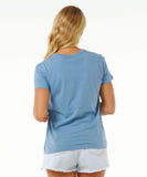 Rip Curl High Tide Psychic Standard Womens Tee - Dusty Blue