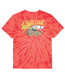 Santa Cruz Boys Bone Slasher Tie Dye Tee - Red Tie Dye