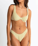 Rhythm Sunbather Stripe Underwire Top - Green