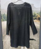 Sea Level Eyelet Cover Up - Black