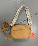 Over Shoulder Rectangle Hand Bag - Beige