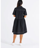 Betty Basics Denver Cotton Dress - Black