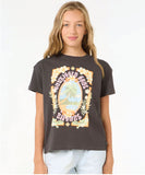 Rip Curl Island Bliss Art Girls Tee - Washed Black