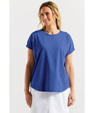 Betty Basics Hailey Short Sleeve Tee - Brushed Blue