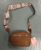 Over Shoulder Rectangle Hand Bag - Brown