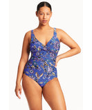 Sea Level Carnivale Cross Front One Piece - Colbalt