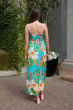 Charlo Poppy Maxi Dress - Teal Floral