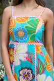 Charlo Poppy Maxi Dress - Teal Floral
