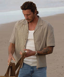 Rhythm Cross Check Relaxed SS Shirt - Natural Mixed