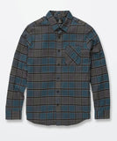 Volcom Caden Plaid Mens Shirt - Marina Blue