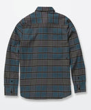 Volcom Caden Plaid Mens Shirt - Marina Blue