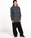 Volcom Caden Plaid Mens Shirt - Marina Blue