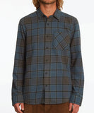 Volcom Caden Plaid Mens Shirt - Marina Blue