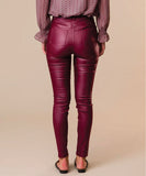 Classified 5 Pocket Coated Jeans Claret