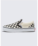 Kids Vans Checkered Classic Slip-on Black/White Shoes