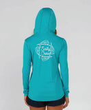 Salty Crew Drawn In Circles Hood Sun-shirt - Sea Green