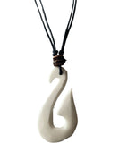 Sunny Panda Fish Hook (Bone Replica) Necklace