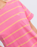 Elm Halli S/S Tee - Stripe Pink Lemonade/Peach