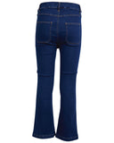 Eve Girl Jackie Flare Jean - Denim Blue jeans shown from the back on a white background