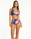 Sea Level Indochine High Waist Gathered Side Pant - French Navy