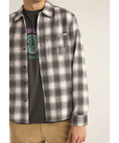Rhythm Plaid LS Flannel Shirt - Ash