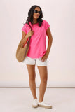 Foxwood Effortless Tee - Neon Rose