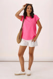 Foxwood Effortless Tee - Neon Rose