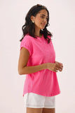 Foxwood Effortless Tee - Neon Rose