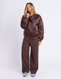 Foxwood Lucy Bomber Jacket - Coffee Bean