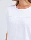 Foxwood Throw On S/S Tee - White