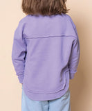 Person wearing a purple jacket on a beige background Foxwood Kids Simplified Crew - Lavender